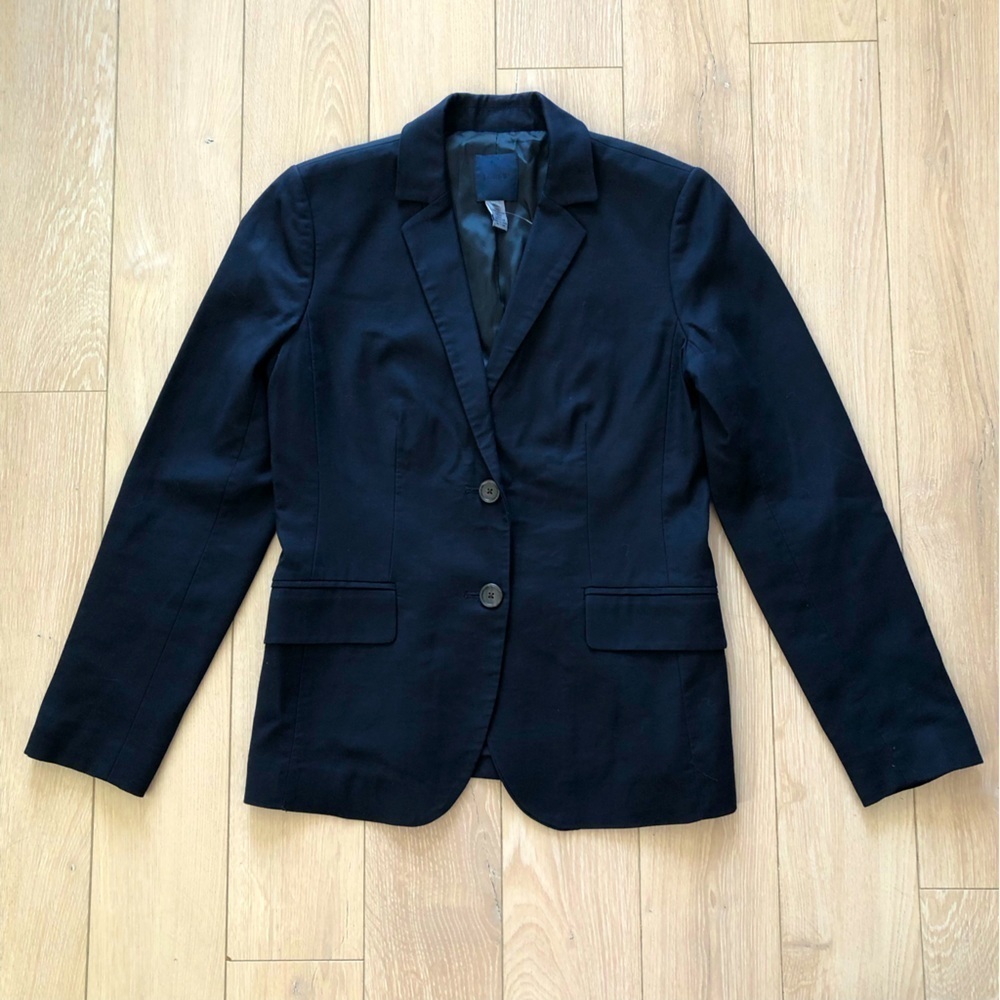 J. Crew Navy Cotton Blazer Jacket Size 4